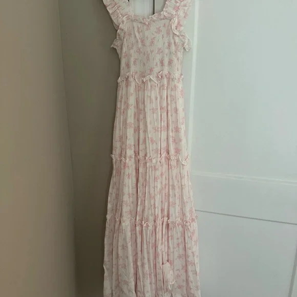 Floral Pink Maxi Dress - Picture 3 of 4